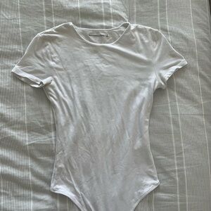 A&F White T-shirt bodysuit